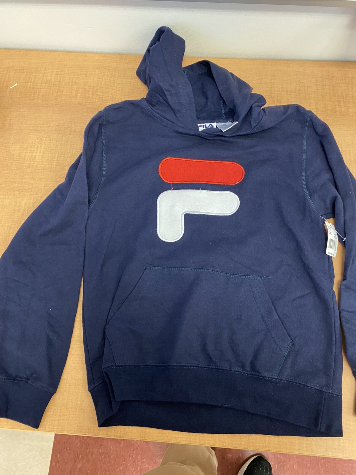 Felpa con cappuccio Fila Heritage bambina in pile 14 16 blu nuova