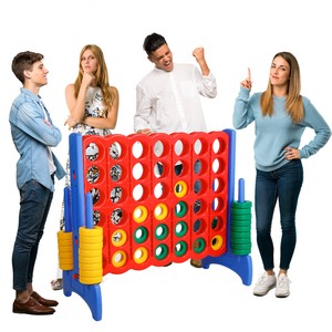 Outdoor Jumbo Giant Connect 4 Game Set 4ft Wide Life Size 4 In A Row Classic Toy Ebay