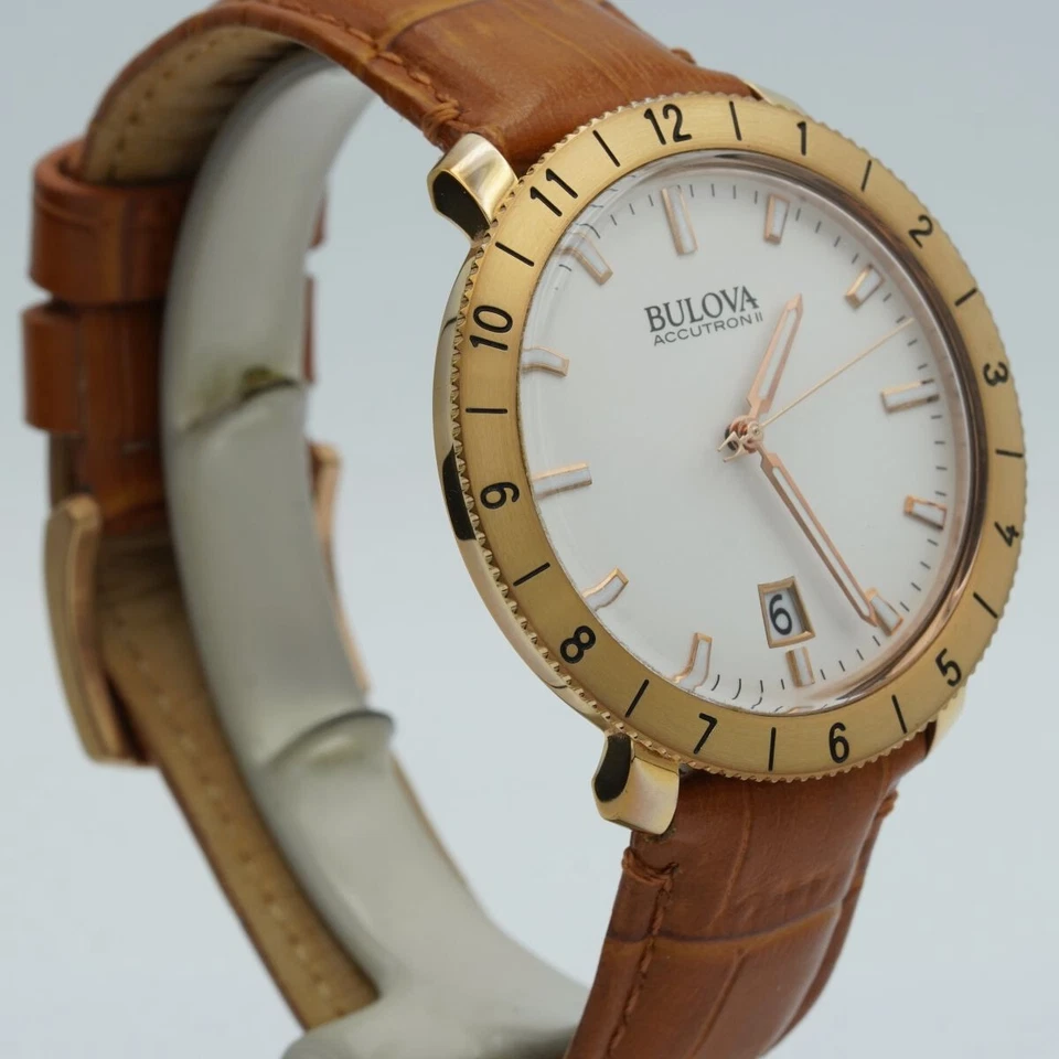 Bulova Accutron II Men Watch 42mm Steel 97B128 Nice Condition Gold Plated - Image 3 of 4