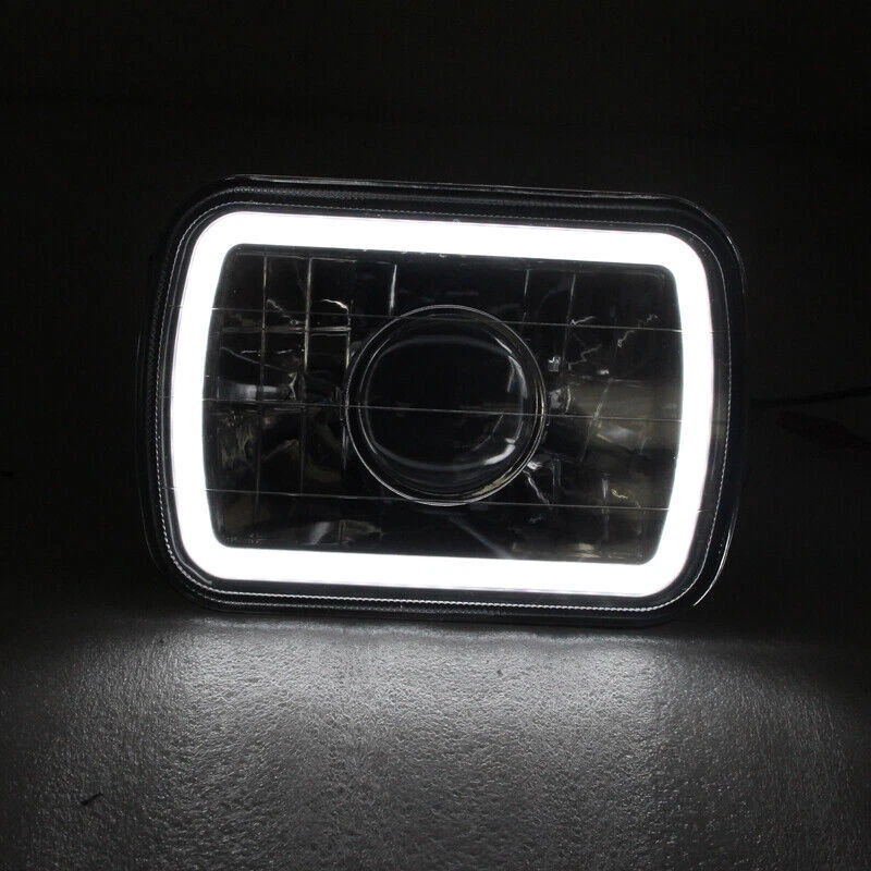 Faro halo LED rectangular DRL más brillante de 5X7" 7x6 pulgadas para camioneta Toyota Foto 3 de 4