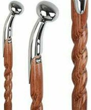 Bâtons de marche en laiton base bois style vintage manche BUBBA canne design ...