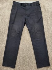 Banana Republic Emerson Dress Pants Mens 36x32 Dark Blue Flat Front Trousers