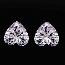 .50 CT Natural White Diamond 4mm 2 Pcs Heart Cut VVS1 D Grade Certified U80