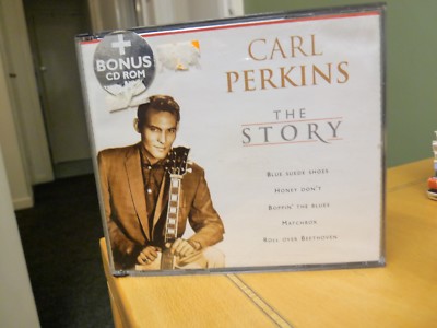CARL PERKINS - THE STORY - 2 DISC SET + BOOKLET - CD & CD ROM - FAT BOX.