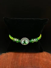 Saint Jude String Bracelet Green and Yellow