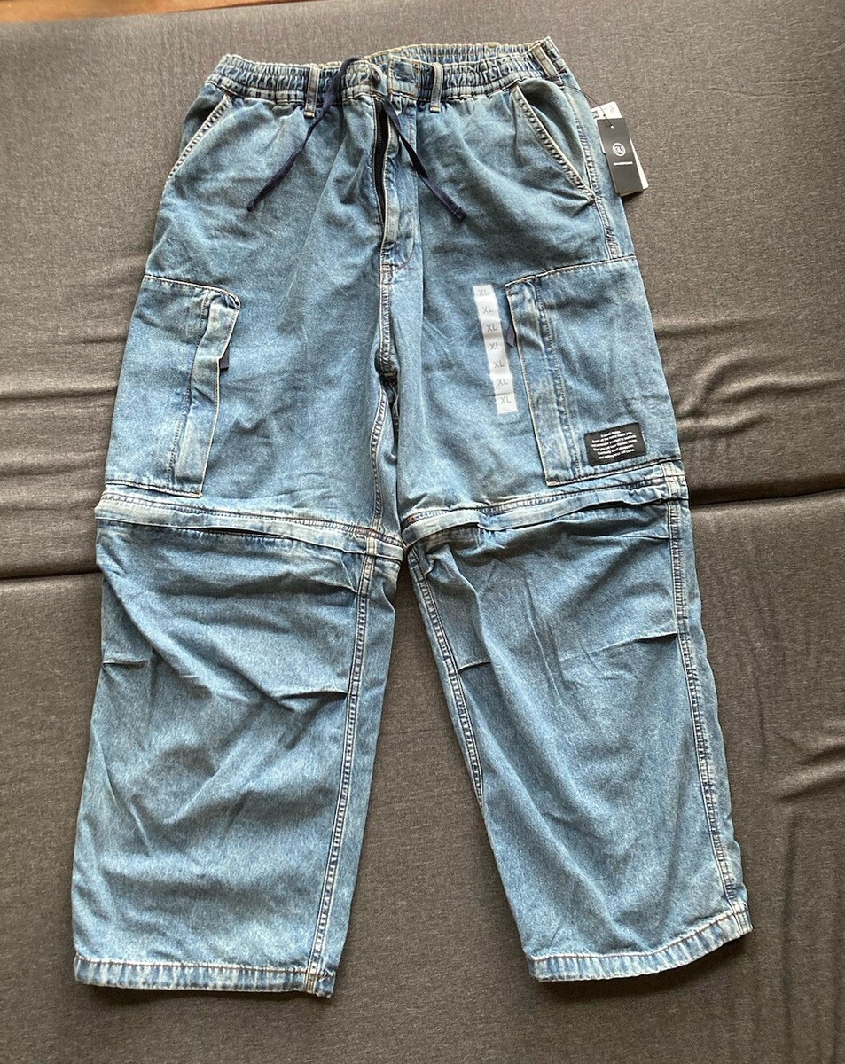 Undercover X GU Convertible Cargo Denim Wide Jeans Pants Shorts