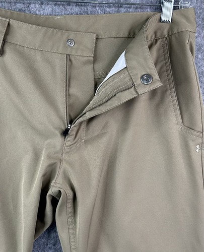Under Armour Men's Golf Pants 32x31.5 Beige Chino Performance Activewear - Picture 3 of 8
