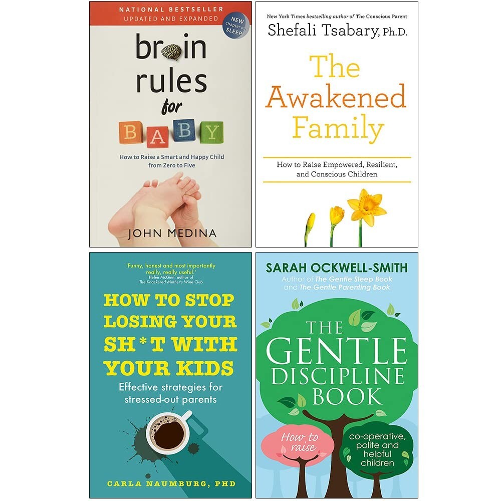 Brain Rules for Baby,Awakened Family,How to Stop Losin,Gentle Discipline 4 Books