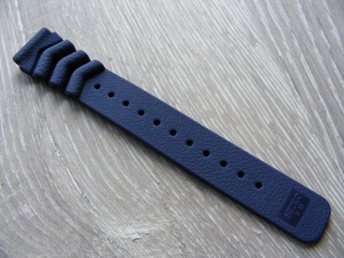 For Seiko Rubber Silicone Watch Strap Band Bracelet Steel Buckle Blue 20mm NEW - Picture 5 of 18