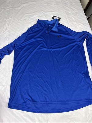 Under Armour  Tech 2.0 Half Zip Pullover Mens Size XXL Blue