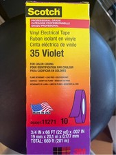 3M Scotch 35 Electrical Tape - Violet - 3/4" x 66' x 7 mil quanity of 10