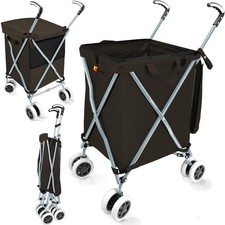 WM99100 Series Folding Shopping Cart with Wheels, Grocery Cart with Removable...