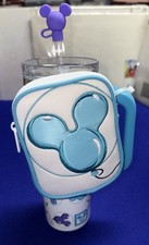 2025 Disney Parks Mickey Balloon Sipper Cup with Straw and Zippered Pouch NEW