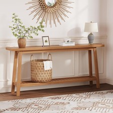 Narrow 2-Tier Console Table