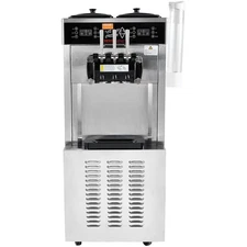 Commercial Soft Serve Ice Cream Machine 34-44 L/H Yield 3-Flavor LED Panel