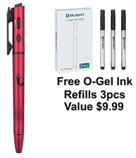 Olight OPen 3 Wine Red Multifunctional Pen Light, 120L White Light & Green Beam