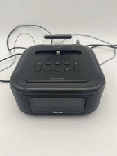 iHome Black Phone Docking Speaker w/ Digital Alarm Clock Radio Model # iPL23
