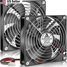 GDSTIME 120mm x 25mm 12V Fan 2 Pin Dual Ball Bearing, 5 Inch 12volt 120x25mm