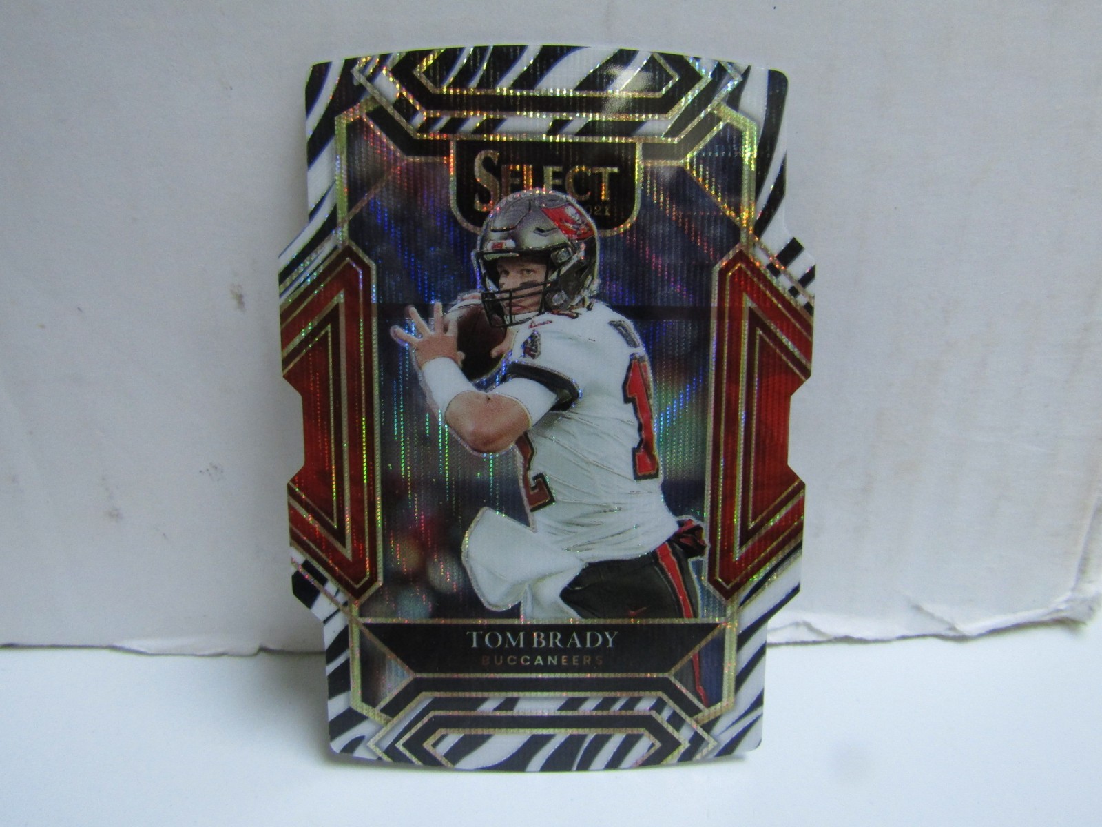 2021 Panini Select #201 Tom Brady Zebra Prizm Die Cut Buccaneers