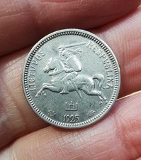 1925 Lithuania Silver 1 Litas Coin