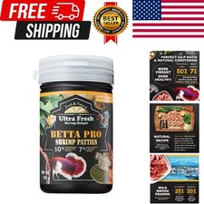 Betta Fish Food, Pro Shrimp Patties, 50 Sword Prawns  Akiami Paste Shrimps,...