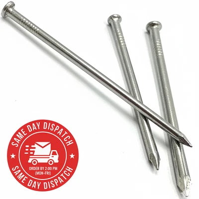 DIYUK Galvanised Steel Round Head Nails | Heavy Duty Corrosion-Resistant for Outdoor
