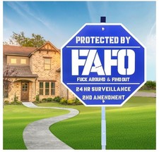 FAFO Security Sign, Funk Around and Find Out Sign,Home Security Signs Yard, F...