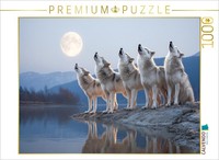 Puzzle Calvendo L'appel De La Nature Sauvage : Les Loups à La Pleine Lune | 1000