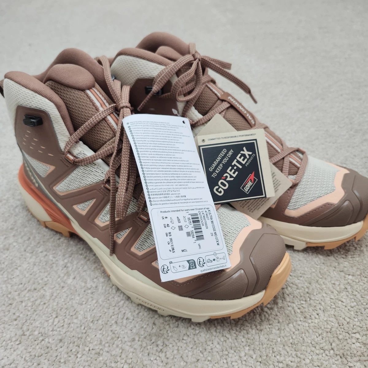 Salomon Hiking‎ Boots Womens 8 Brown Gore-Tex Waterproof Lace-Up Trail Outdoor X ULTRA 360 MID GORE-TEX Hiking & backpacking shoes - Women  main image 3