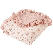 Flounce Muslin Baby Blankets, Cotton Crib Blanket for Baby Infant Toddler, Su...
