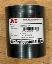 J-CDR-ZZ-SK - JVC Taiyo Yuden Victor Silver Lacquer 52X CD-R Media 100 Pack