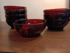 Vtg-Anchor Hocking Royal Ruby Red 5.25" Bowls-Lot of 9-MCM
