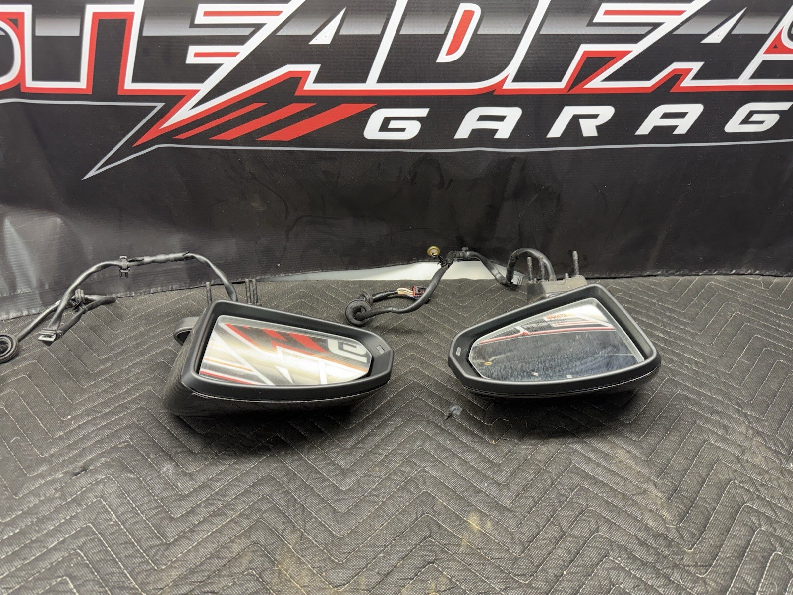 17-23 Audi R8 Carbon Fiber Door Mirror Pair Left & Right Genuine OEM