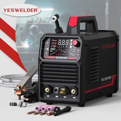 YESWELDER TIG Schweißgerät 200A Puls AC/DC 230V HF-Zündung LED Display VRD ARC