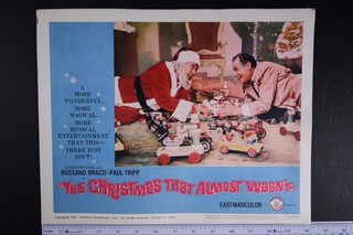 Complete SET of EIGHT: 1966 CHRISTMAS THAT ALMOST WASN'T LOBBY CARDS PAUL TRIPP
