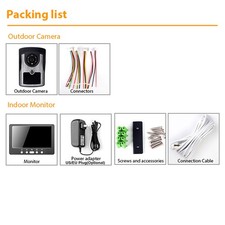 Smart WiFi Video Doorbell Intercom Camera 7-inch HD Display Remote Unlock TUYA A