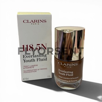 Clarins Everlasting Youth Fluid Illuminating & Firming Foundation 118.5N NIB