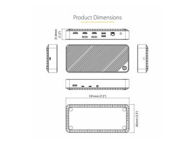 StarTechcom USB-C Dockingstation für drei Monitore USB C Dock 116E-USBC-DOCK