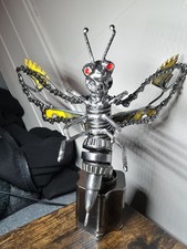 Reclaimed Metal Industrial Yellow Jacket  Sculpture Ornament