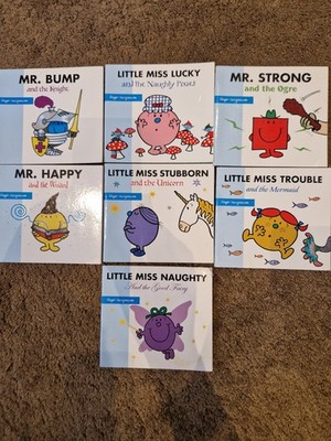 7x  Mr Men & Little Miss Collection Job Lot Knight Pixies Ogre Wizard Unicorn
