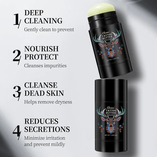 Tattoo Aftercare Butter Balm,Natural Organic Tattoo Cream Moisturizer for Old &  image 3