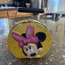 Minnie Mouse small round metal lunch box