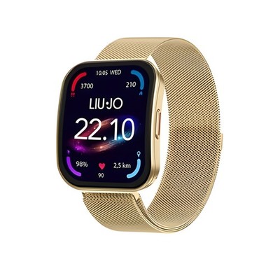 Womens Smartwatch LIU JO LUXURY VOICE CURVED SWLJ218 Stainless Steel Golden Mesh