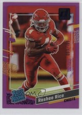 2023 Panini Clearly Donruss Rated Rookie Purple /199 Rashee Rice #79 ux1