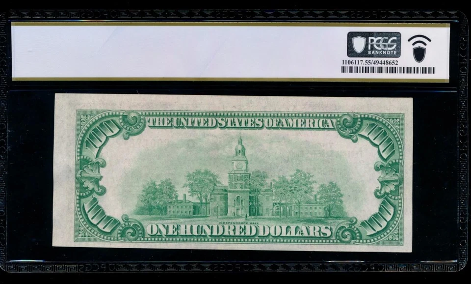 AC 1929 $100 FRBN Chicago PCGS 55 PPQ Fr 1890-G - Image 2 of 2