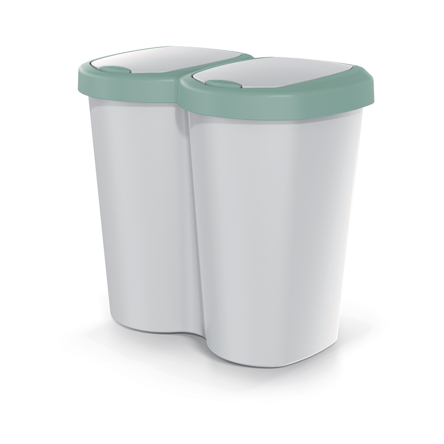 Keden Compacta B Duo Cubo Basura 40 L Verde Gris