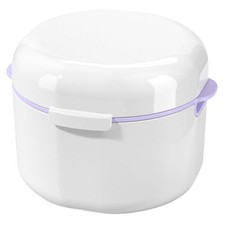 Denture Bath Case Dental False Teeth Storage Boxes With Hanging Net Container