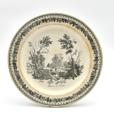 Creil Legros Stone Coquerel Barrière De L'Etoile French Plate 19th Century