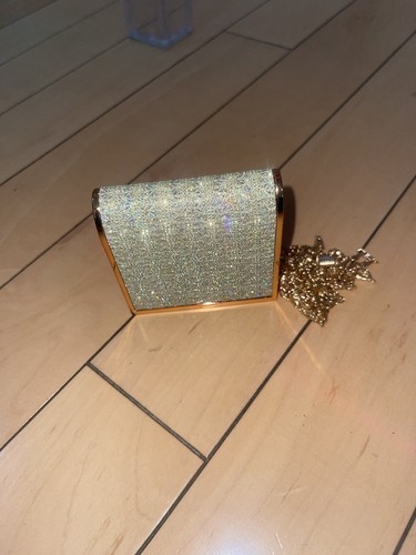 Rhinestone Crystal Shiny Crossbody + Set Of 3 Lipstick Case Bag Purse Clutch - Picture 13 of 15
