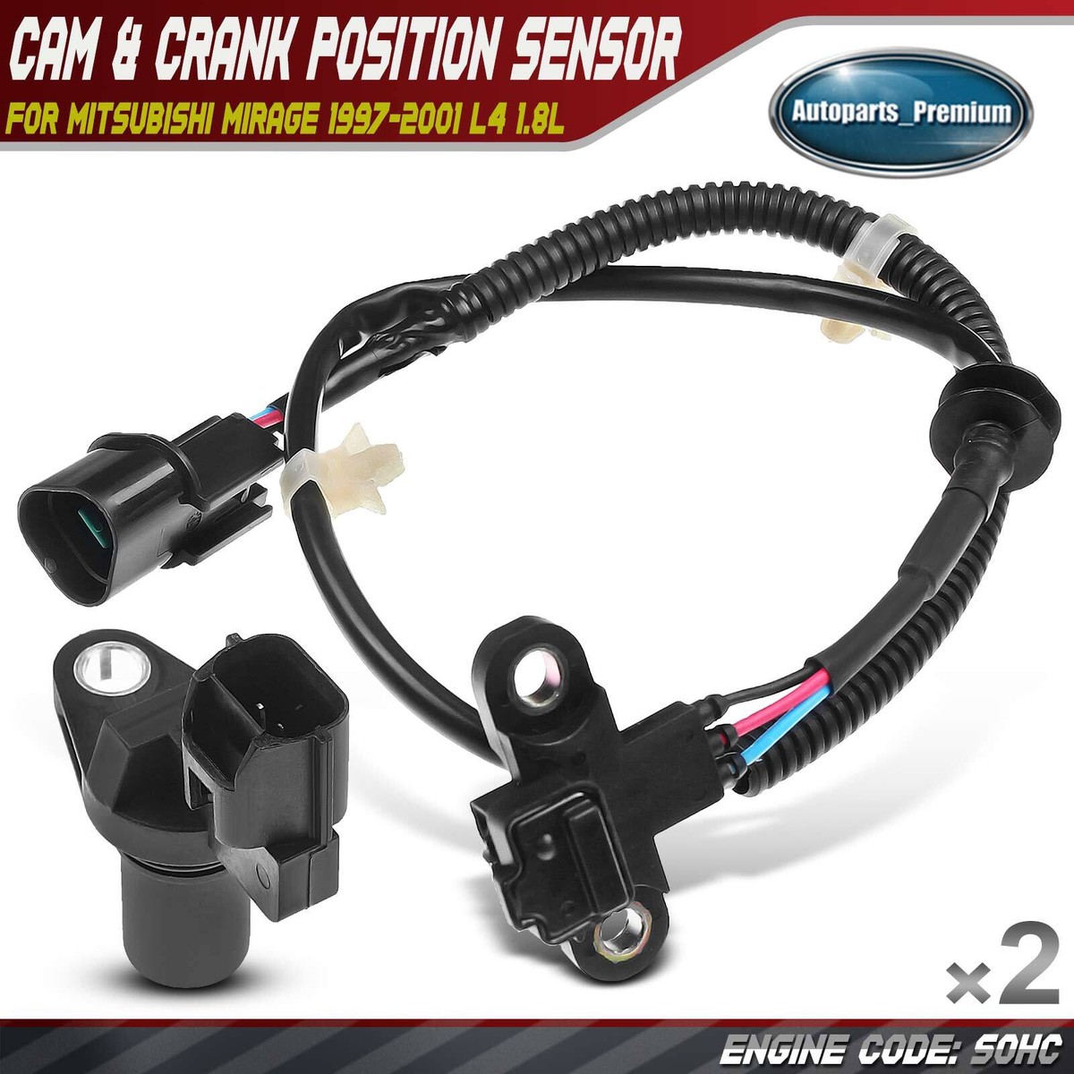 Camshaft & Crankshaft Position Sensor for Mitsubishi Mirage 1997